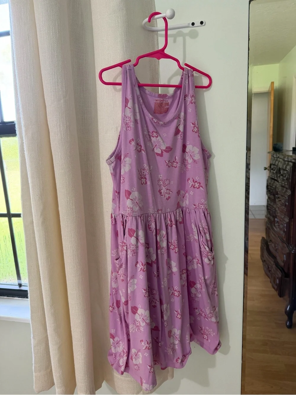 Cat & Jack Lavender Floral Tank Dress